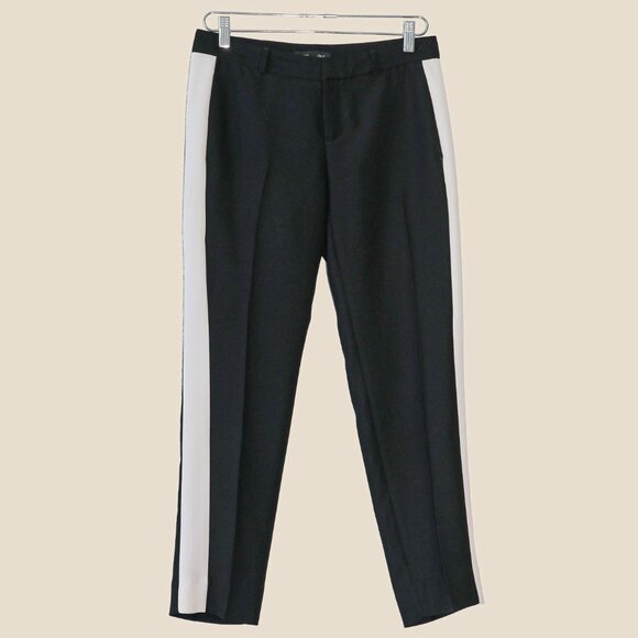 Banana Republic Black Low Rise Cropped Tapered Trouser Pants Size Small Workwear - Picture 1 of 4